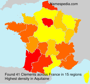 Surname Clements in France Surname Clements in France