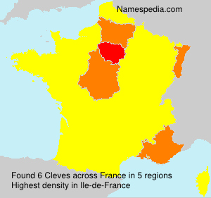 Surname Cleves in France Surname Cleves in France