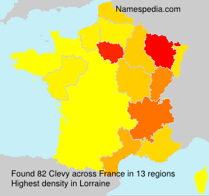 Surname Clevy in France Surname Clevy in France