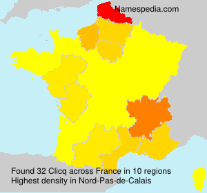 Surname Clicq in France Surname Clicq in France