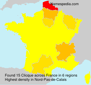 Surname Clicque in France Surname Clicque in France