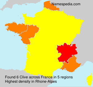 Surname Clive in France Surname Clive in France