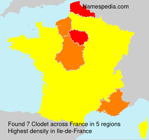 Surname Clodet in France Surname Clodet in France