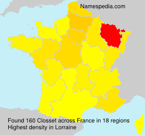 Surname Closset in France Surname Closset in France