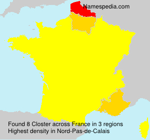 Surname Closter in France Surname Closter in France
