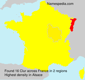 Surname Clur in France