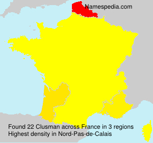 Surname Clusman in France Surname Clusman in France