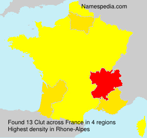 Surname Clut in France Surname Clut in France