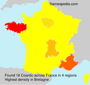 Surname Coantic in France Surname Coantic in France