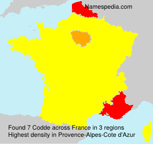 Surname Codde in France Surname Codde in France