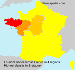 Surname Codel in France Surname Codel in France