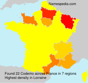 Surname Codemo in France Surname Codemo in France