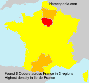 Surname Codere in France Surname Codere in France