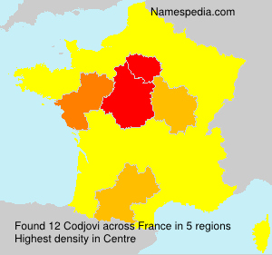 Surname Codjovi in France Surname Codjovi in France