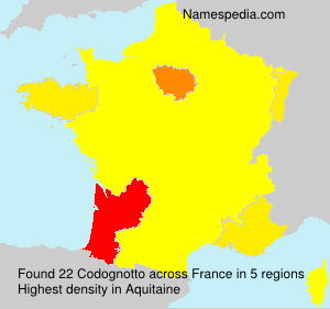 Surname Codognotto in France Surname Codognotto in France