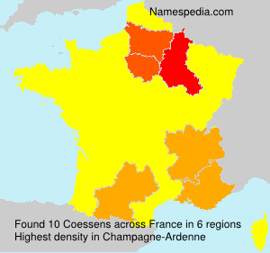 Surname Coessens in France Surname Coessens in France