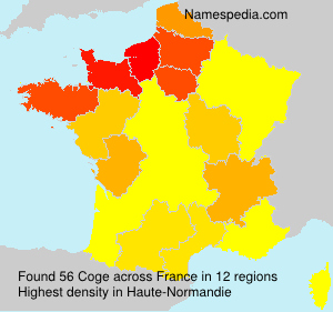 Surname Coge in France Surname Coge in France