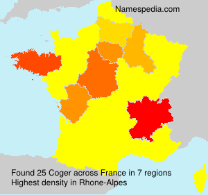 Surname Coger in France Surname Coger in France