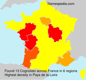 Surname Cognolato in France Surname Cognolato in France