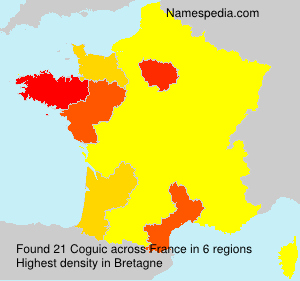 Surname Coguic in France Surname Coguic in France