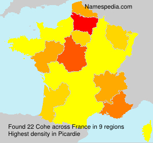 Surname Cohe in France Surname Cohe in France