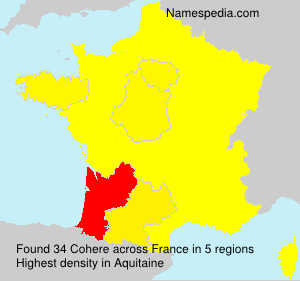 Surname Cohere in France Surname Cohere in France
