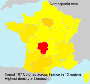Surname Coignac in France Surname Coignac in France