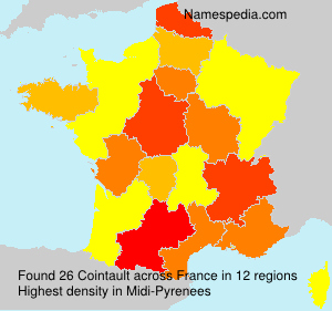 Surname Cointault in France Surname Cointault in France