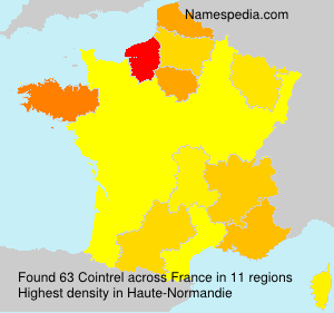 Surname Cointrel in France Surname Cointrel in France