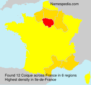 Surname Coique in France Surname Coique in France