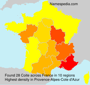 Surname Coite in France Surname Coite in France