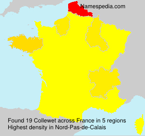 Surname Collewet in France Surname Collewet in France