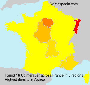 Surname Colmerauer in France Surname Colmerauer in France