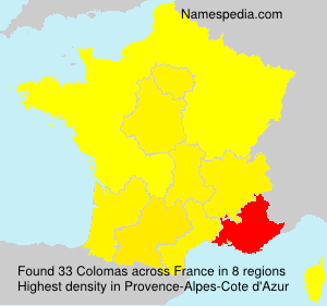Surname Colomas in France Surname Colomas in France