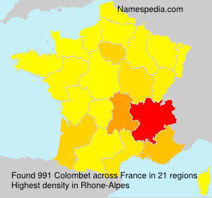 Surname Colombet in France Surname Colombet in France