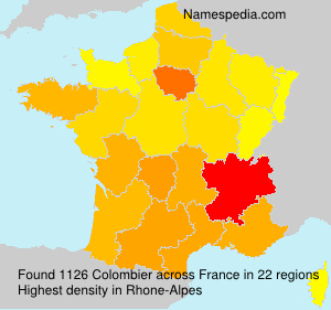 Surname Colombier in France Surname Colombier in France