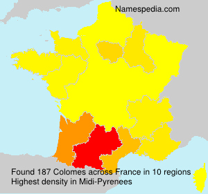Surname Colomes in France Surname Colomes in France