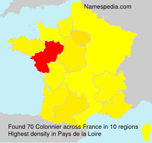 Surname Colonnier in France Surname Colonnier in France