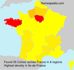 Surname Colvez in France Surname Colvez in France