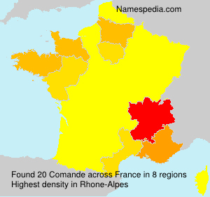 Surname Comande in France Surname Comande in France