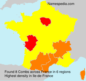 Surname Combs in France Surname Combs in France