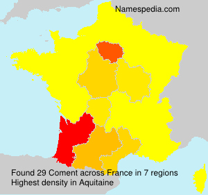 Surname Coment in France Surname Coment in France