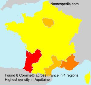 Surname Cominetti in France