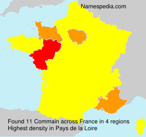 Surname Commain in France Surname Commain in France