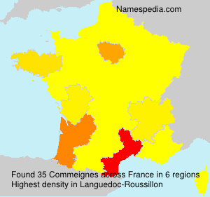 Surname Commeignes in France Surname Commeignes in France