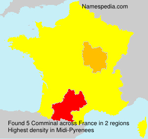 Surname Comminal in France Surname Comminal in France