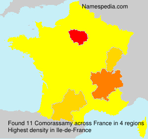 Surname Comorassamy in France Surname Comorassamy in France