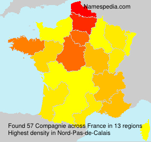 Surname Compagnie in France Surname Compagnie in France