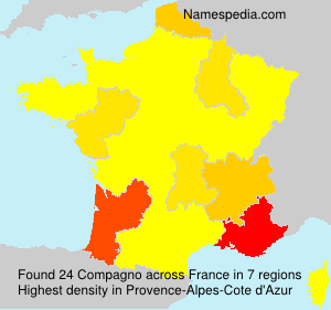 Surname Compagno in France Surname Compagno in France