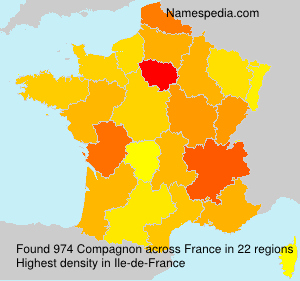 Surname Compagnon in France Surname Compagnon in France